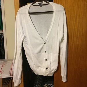 H&M white cardigan size medium